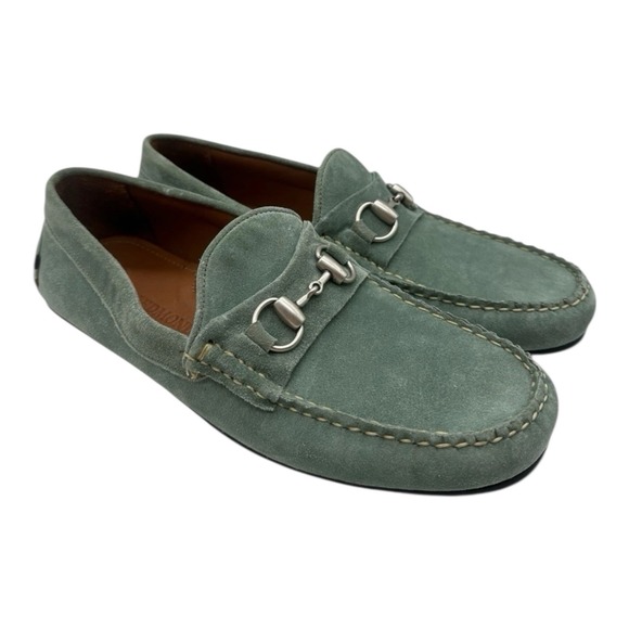 Allen Edmonds Sebastian BIT Driving Loafers Mens Sz 9 D Sage Suede Slip On Shoes